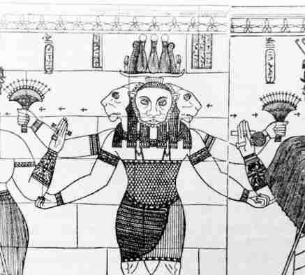 Apedemak wearing Hemhem Crown