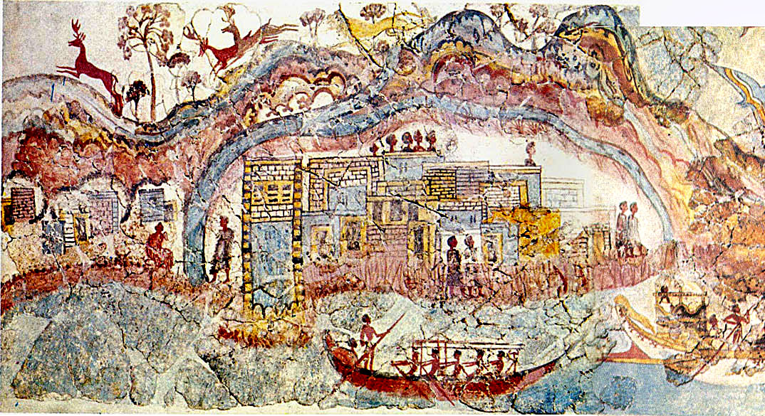 Atlantis - ancient Greek mural