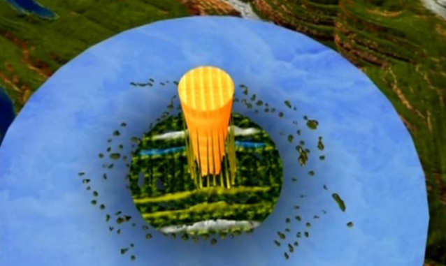 Mt Meru stands at the centre of Jambūdvīpa