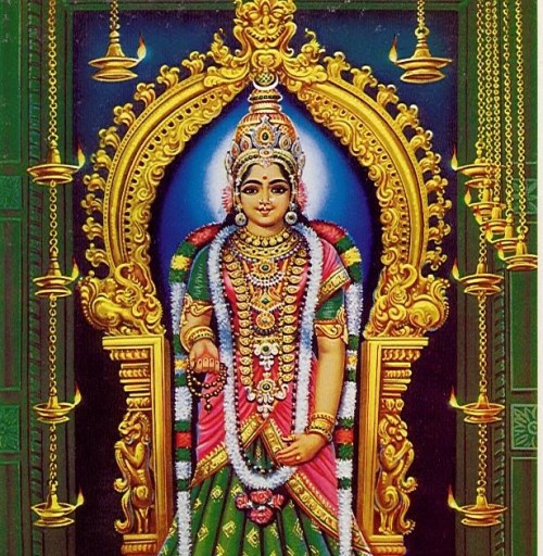 The Virgin Goddess Kumari-devi who divided up the nine khandas of Bharata-varsa into 72 kingdoms.