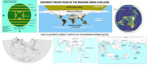 Six maps of Bharata-varsa, as the Earth