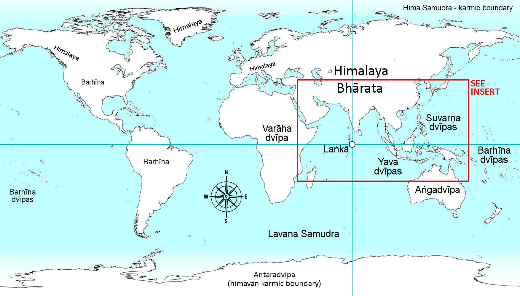 Purāṇic Map of the World - Bhāratavarṣa