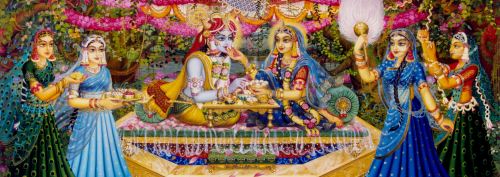 Radha-Krishna and manjaris